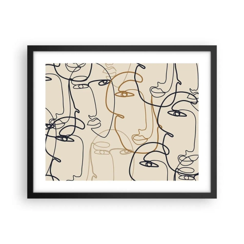 Plagát v čiernom ráme - Portrét znásobený - 50x40 cm