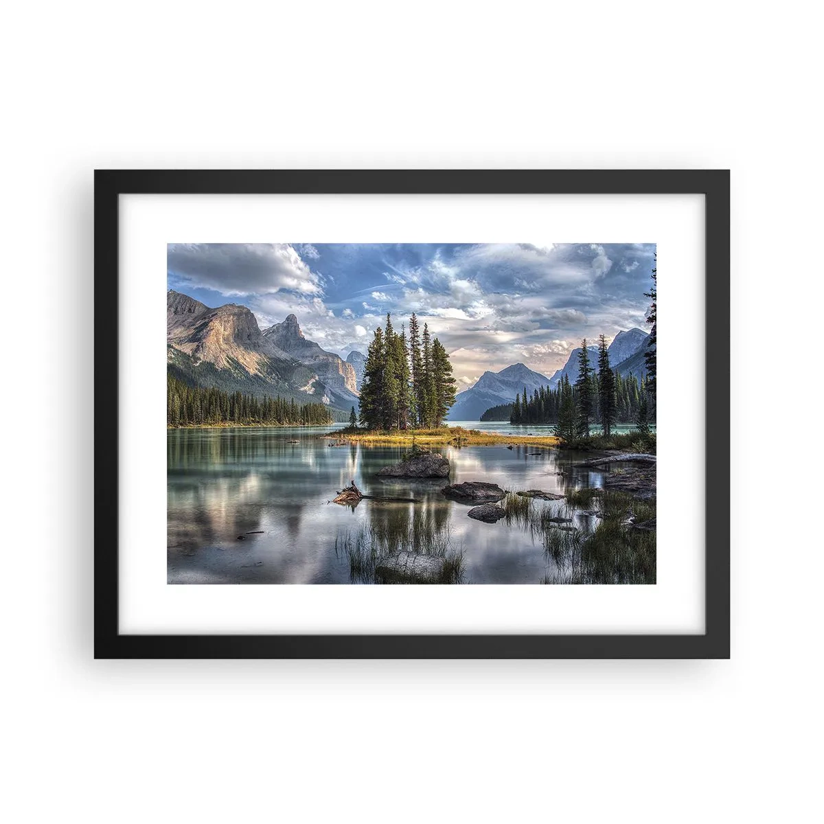 Plagát v čiernom ráme - Pri veľkej a čistej vode… - 40x30 cm