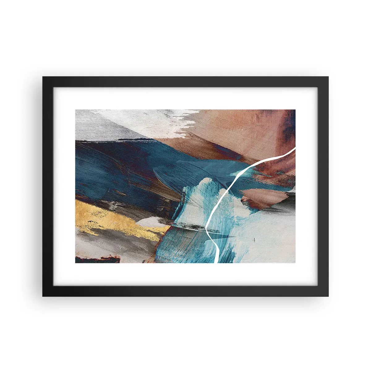 Plagát v čiernom ráme - Na plno a s energiou - 40x30 cm