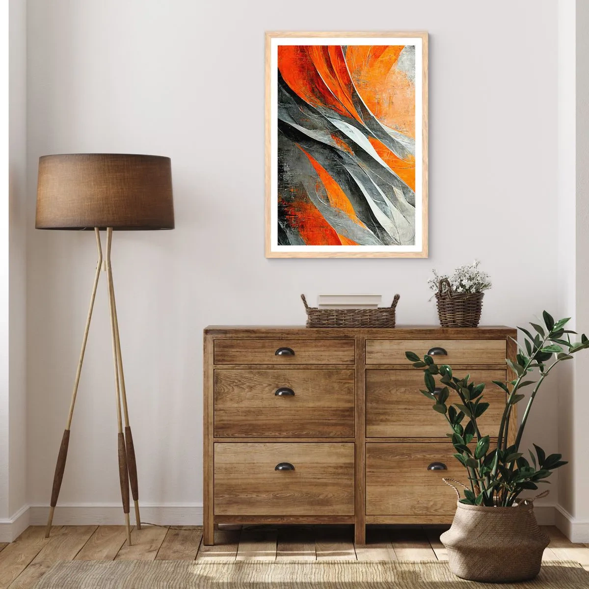 Plagát v ráme zo svetlého duba - Žiar a chlad - 61x91 cm