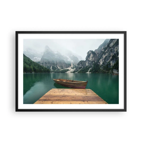 Plagát v čiernom ráme - „Hrdé skaly vpredu“ - 70x50 cm