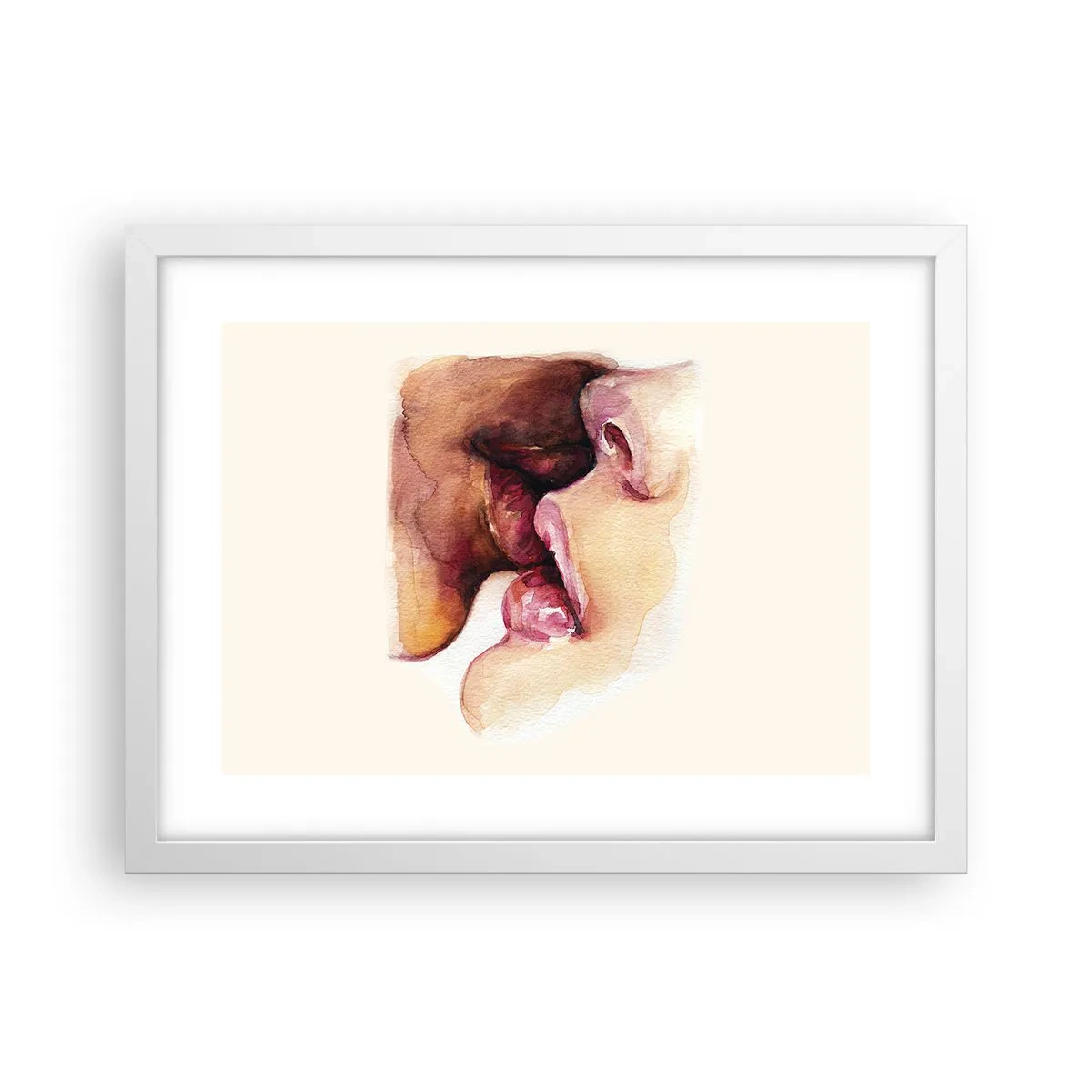 Plagát v bielom ráme - Ako noc a deň, zem a nebo - 40x30 cm
