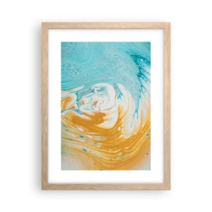Plagát v ráme zo svetlého duba - Pastelový vír - 30x40 cm