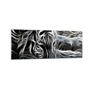 Obraz na skle - Štúdia mačacej ľahkosti - 140x50 cm