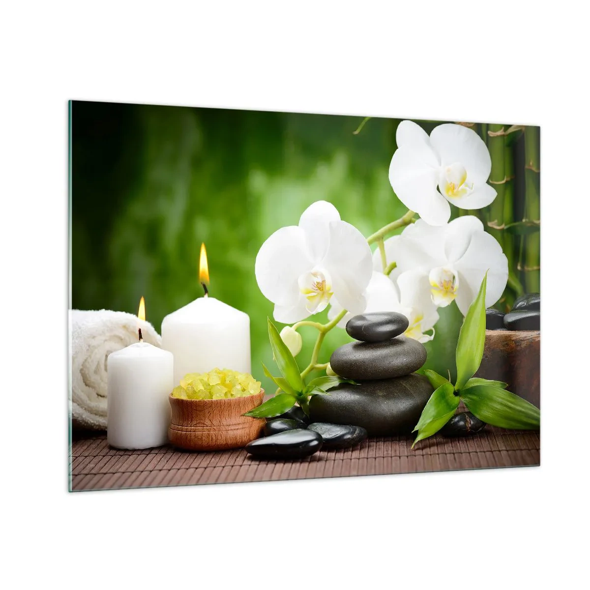 Obraz na skle - Voňavý, kvetinový, jemný dotyk - 100x70 cm