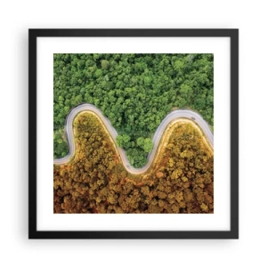 Plagát v čiernom ráme - Hranice a prelomy - 40x40 cm