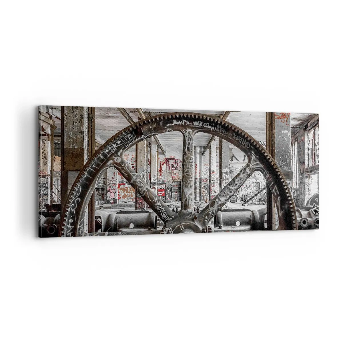 Obraz na plátne - Tajný život továrne - 100x40 cm