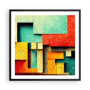 Plagát v čiernom ráme - Festival pravých uhlov - 60x60 cm