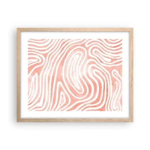 Plagát v ráme zo svetlého duba - V koralovom labyrinte - 50x40 cm