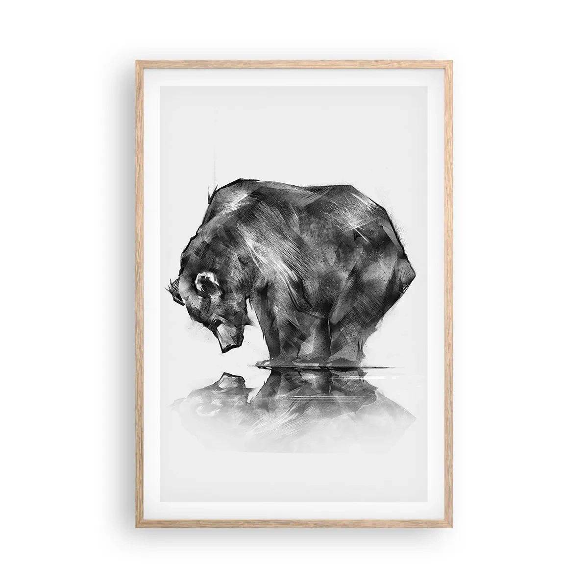 Plagát v ráme zo svetlého duba - Je príjemné sa stretnúť s niekým blízkym - 61x91 cm