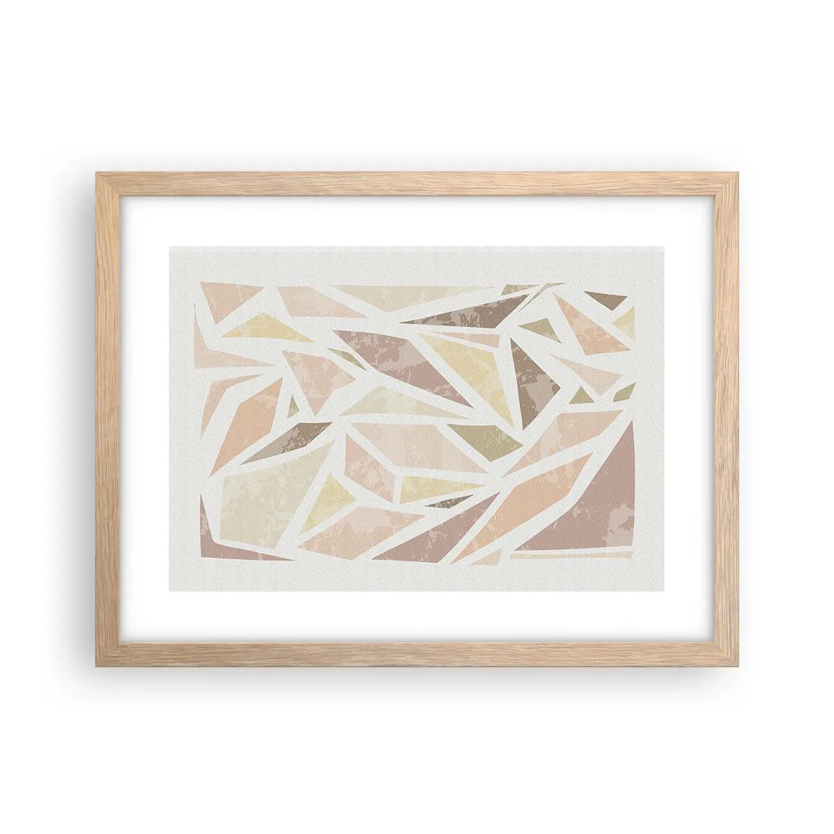 Plagát v ráme zo svetlého duba - Kompozícia: vitráž - 40x30 cm
