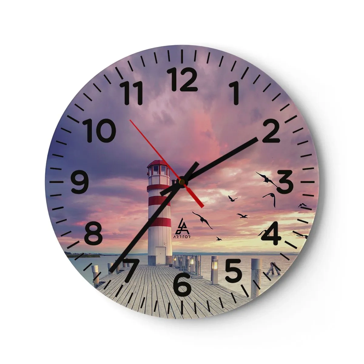 Nástenné hodiny - Čas ísť do prístavu - 30x30 cm