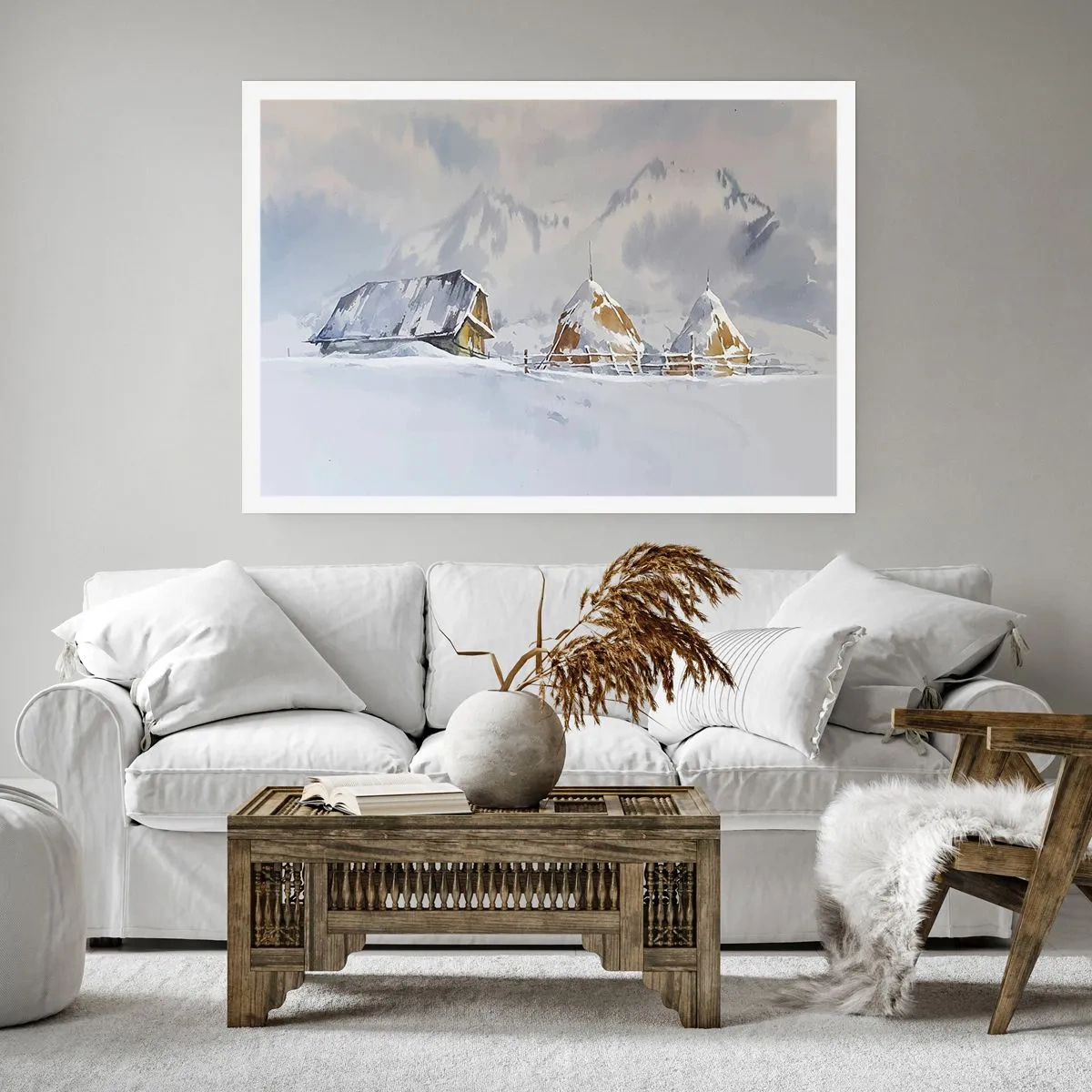 Plagát - V zasneženom údolí - 100x70 cm
