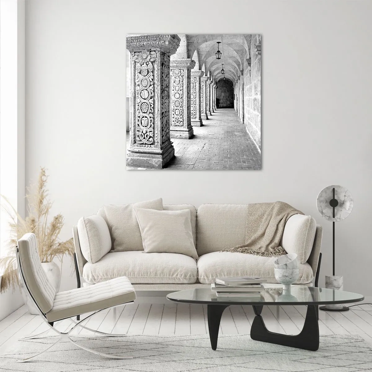 Obraz na skle - Kam…? - 60x60 cm