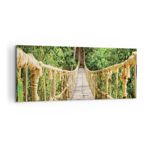 Obraz na plátne - Zavesený v zelenej - 100x40 cm