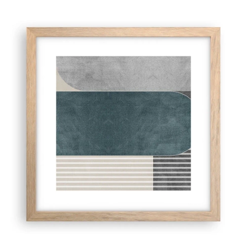 Plagát v ráme zo svetlého duba - Kompozícia na úrovni - 30x30 cm