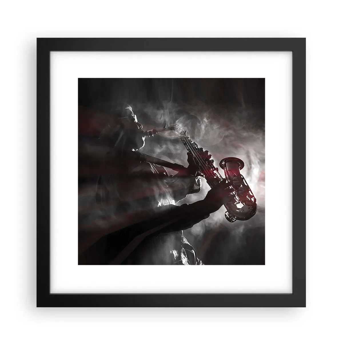 Plagát v čiernom ráme - V oparoch jazzu - 30x30 cm