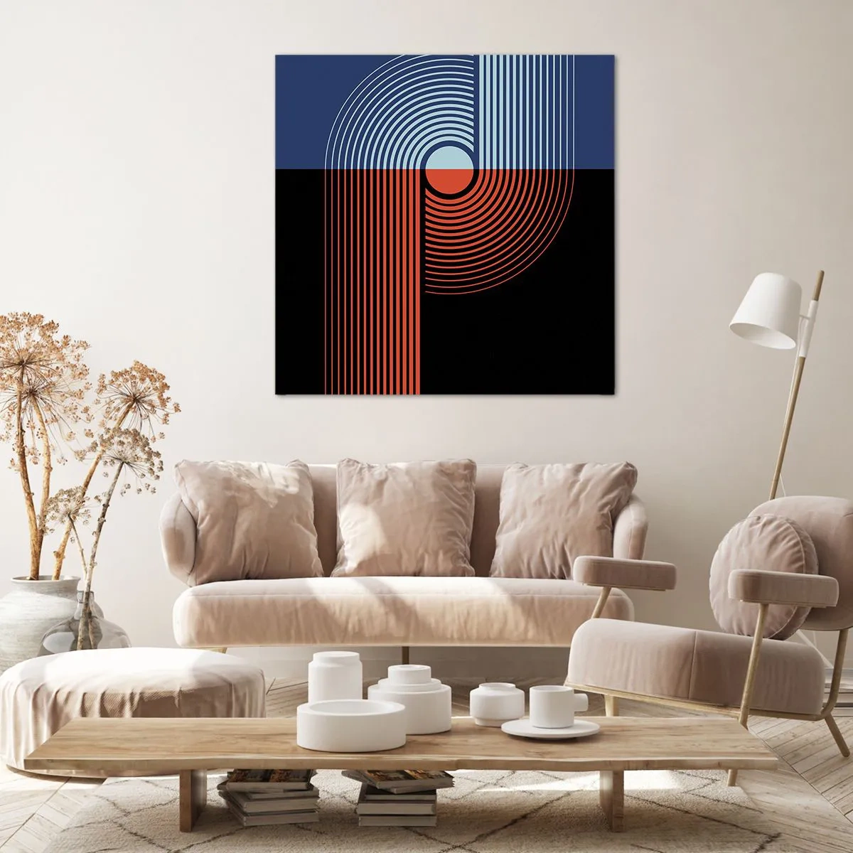 Obraz na plátne - V geometrickom objatí - 70x70 cm