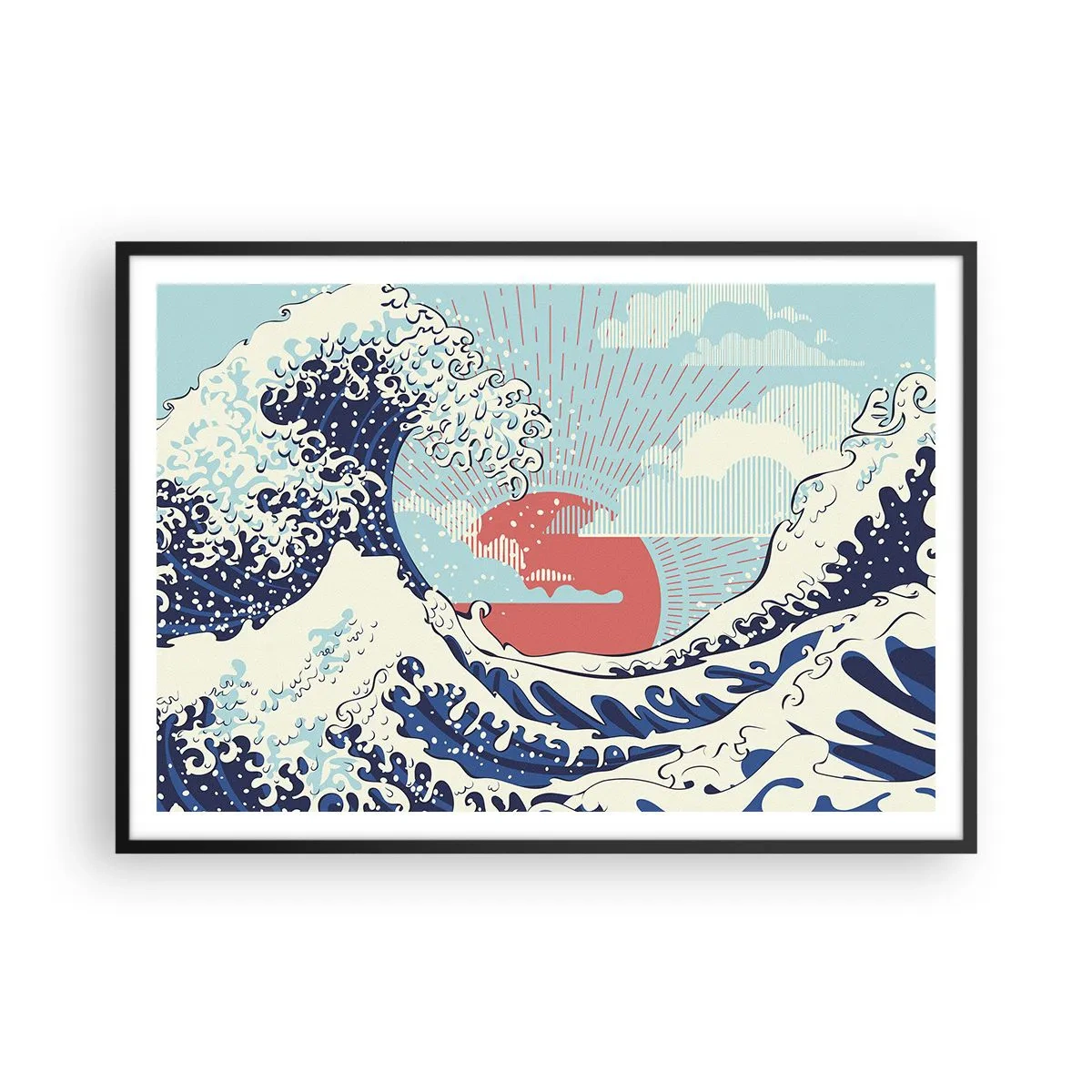 Plagát v čiernom ráme - Z japonských inšpirácií - 100x70 cm