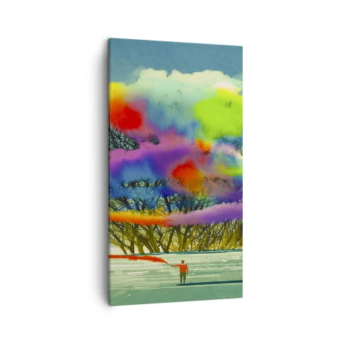 Obraz na plátne - Oživiť tento svet - 45x80 cm