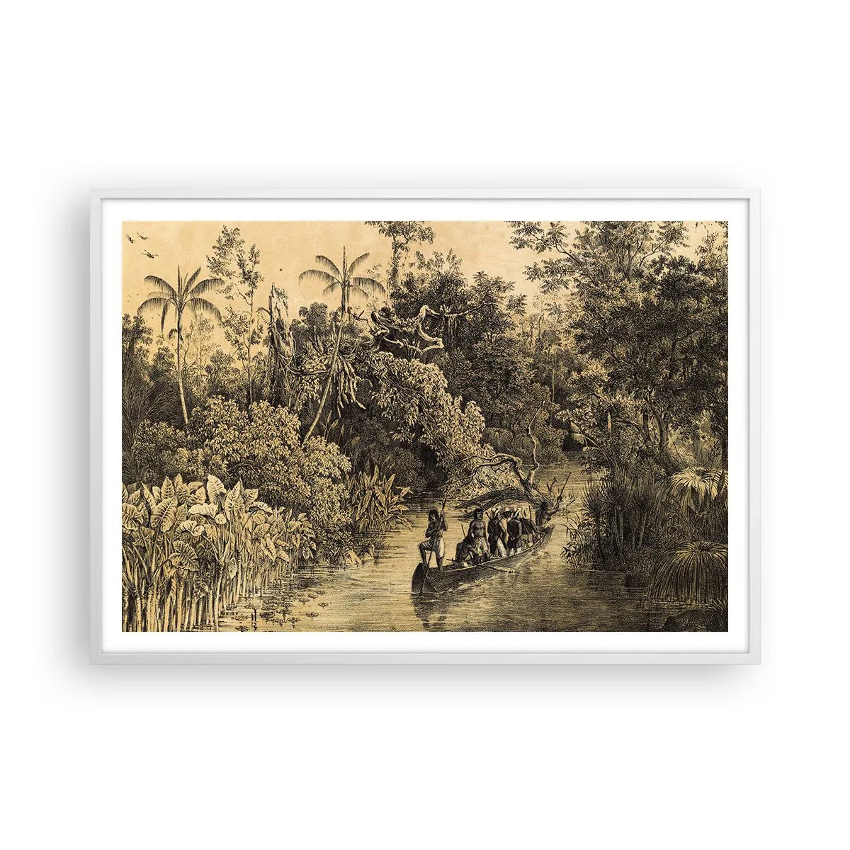 Plagát v bielom ráme - Výlet k zdroju - 100x70 cm