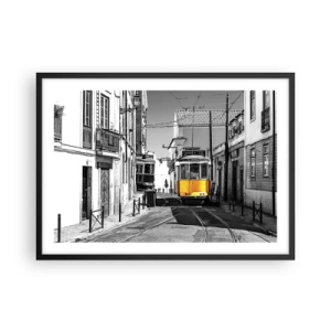 Plagát v čiernom ráme - Duch Lisabonu - 70x50 cm