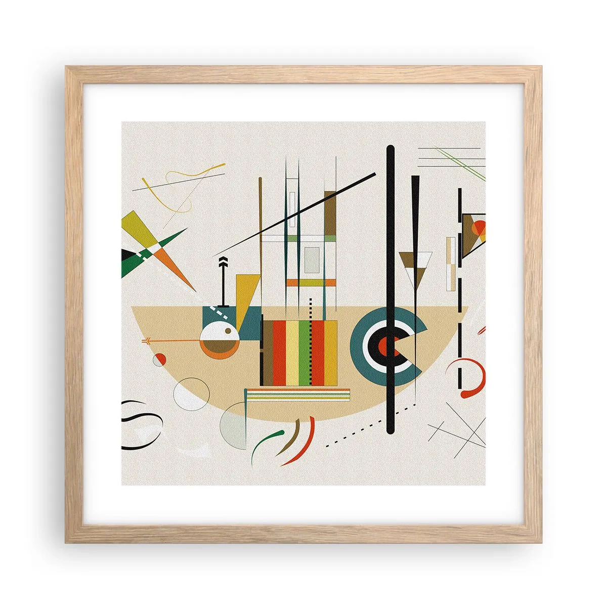 Plagát v ráme zo svetlého duba - A svet sa smeje - 40x40 cm