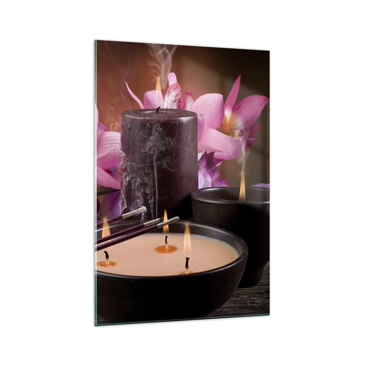 Obraz na skle - Očistiť myseľ, upokojiť telo - 70x100 cm