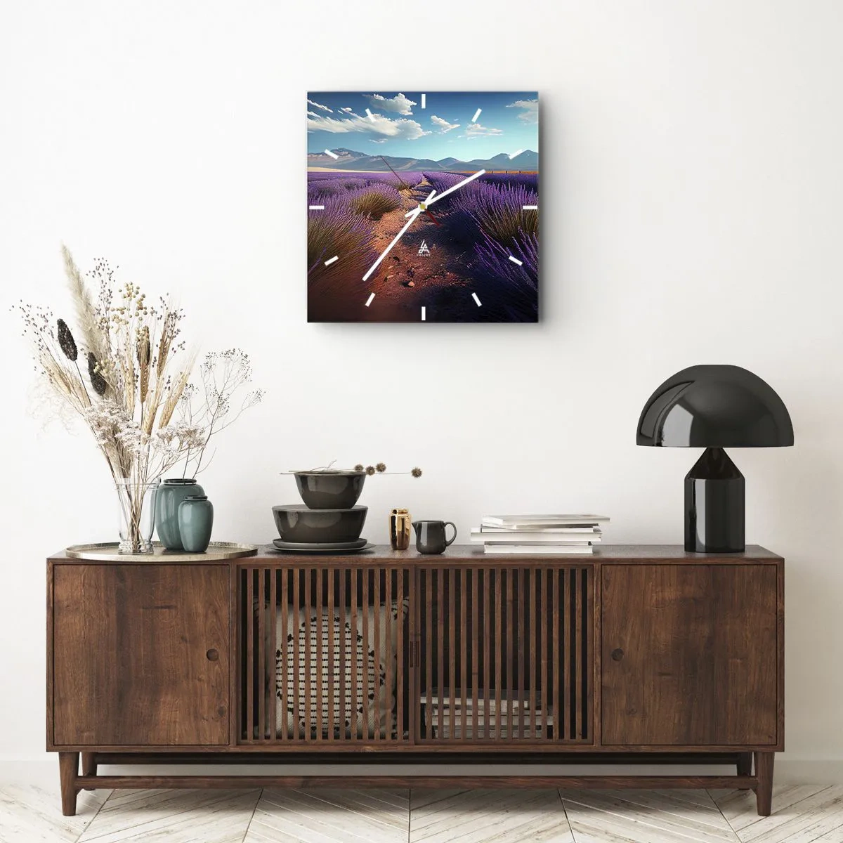 Nástenné hodiny - Voňavé polia - 40x40 cm