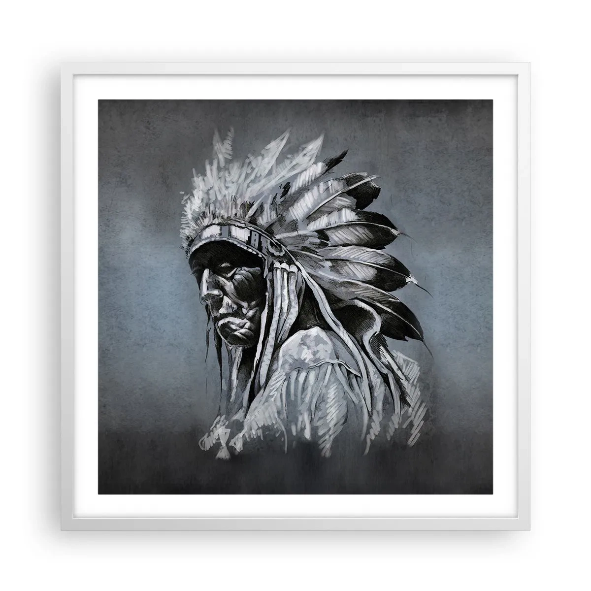 Plagát v bielom ráme - Návrat k základom - 60x60 cm