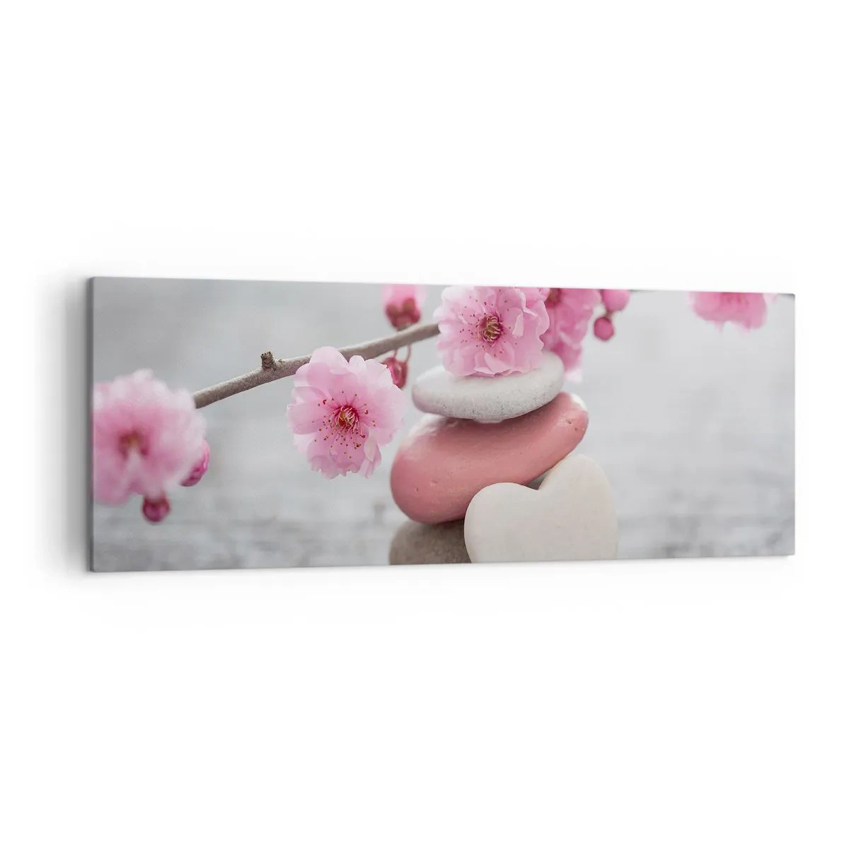 Obraz na plátne - Blaženosť s višňovým kvetom - 140x50 cm