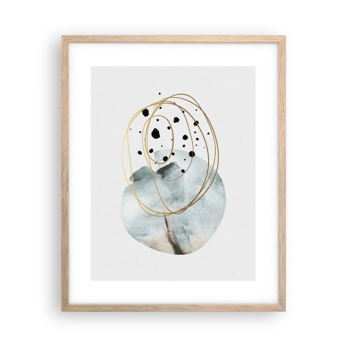 Plagát v ráme zo svetlého duba - V objatí priestoru - 40x50 cm