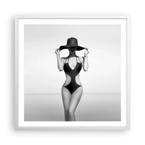 Plagát v bielom ráme - Volám sa: Elegancia - 60x60 cm