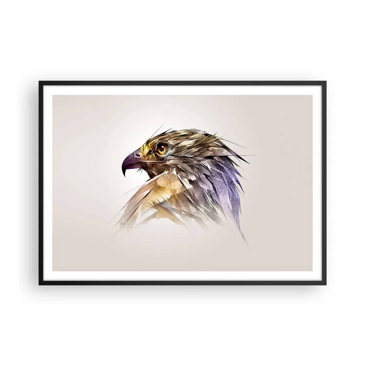 Plagát v čiernom ráme - Portrét bojovníka - 100x70 cm