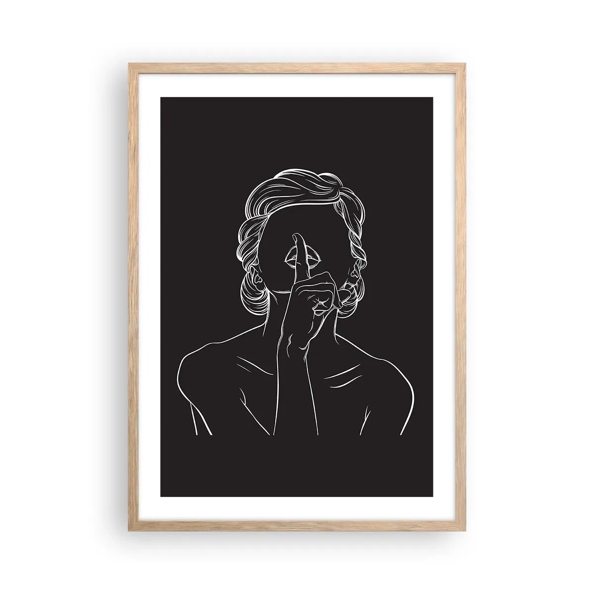 Plagát v ráme zo svetlého duba - Krása rozkvitá v tichu - 50x70 cm