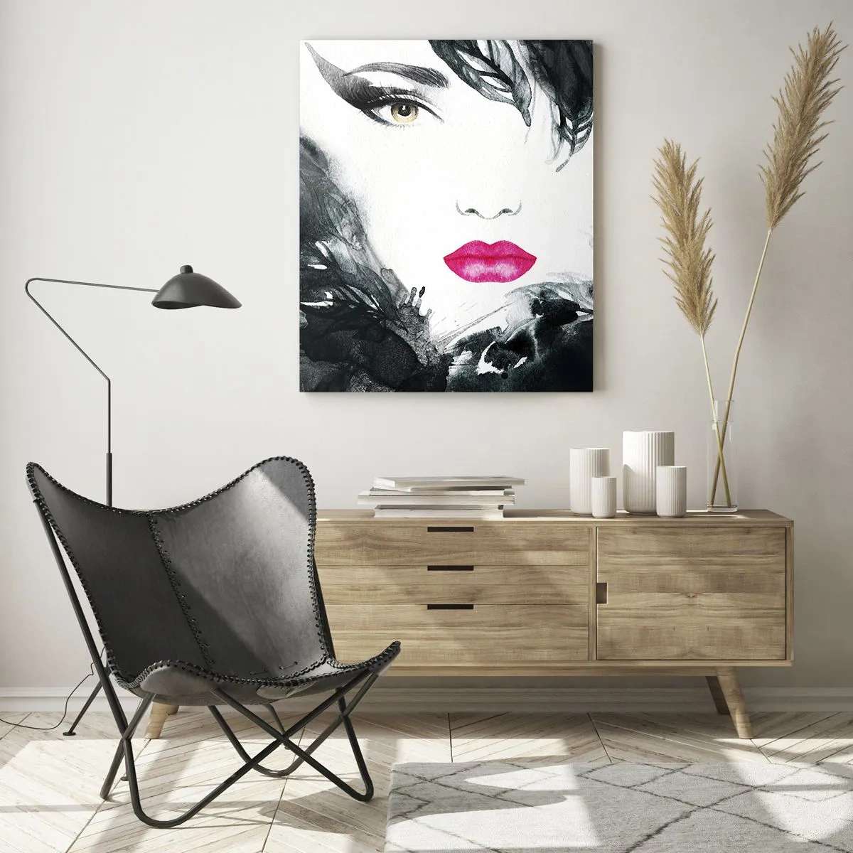 Obraz na skle - Pozor! Femme fatale - 50x70 cm