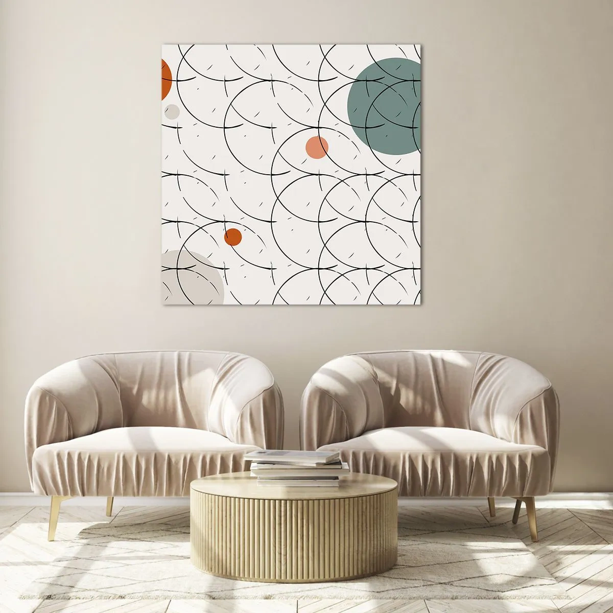 Obraz na skle - V duchu pop-artu - 70x70 cm