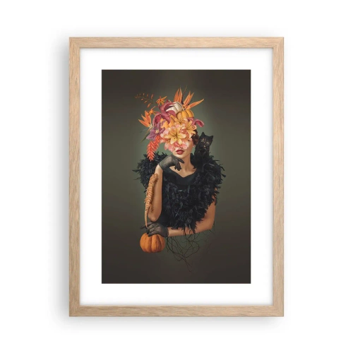 Plagát v ráme zo svetlého duba - Kúzlo čarodejnice - 30x40 cm