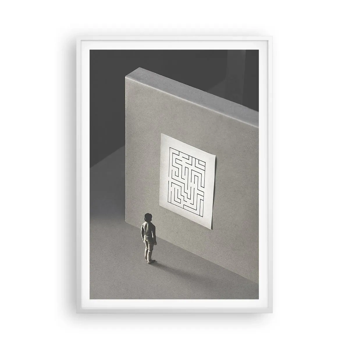 Plagát v bielom ráme - Kde to ale som? - 70x100 cm