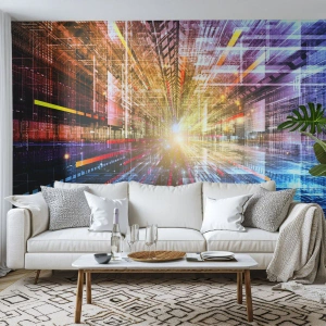 Fototapeta Premium Sand - Osvetlená chodba - Abstrakcia, Grafika, 3D - 400x280 cm