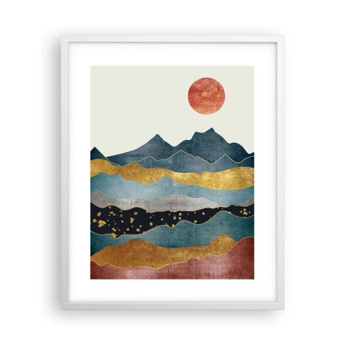 Plagát v bielom ráme - Prierez svetom - 40x50 cm