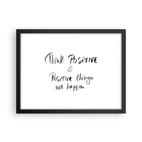 Plagát v čiernom ráme - Ako žiť? - 40x30 cm