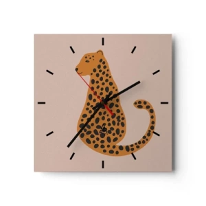 Nástenné hodiny - Leopardný vzor je v móde - 30x30 cm