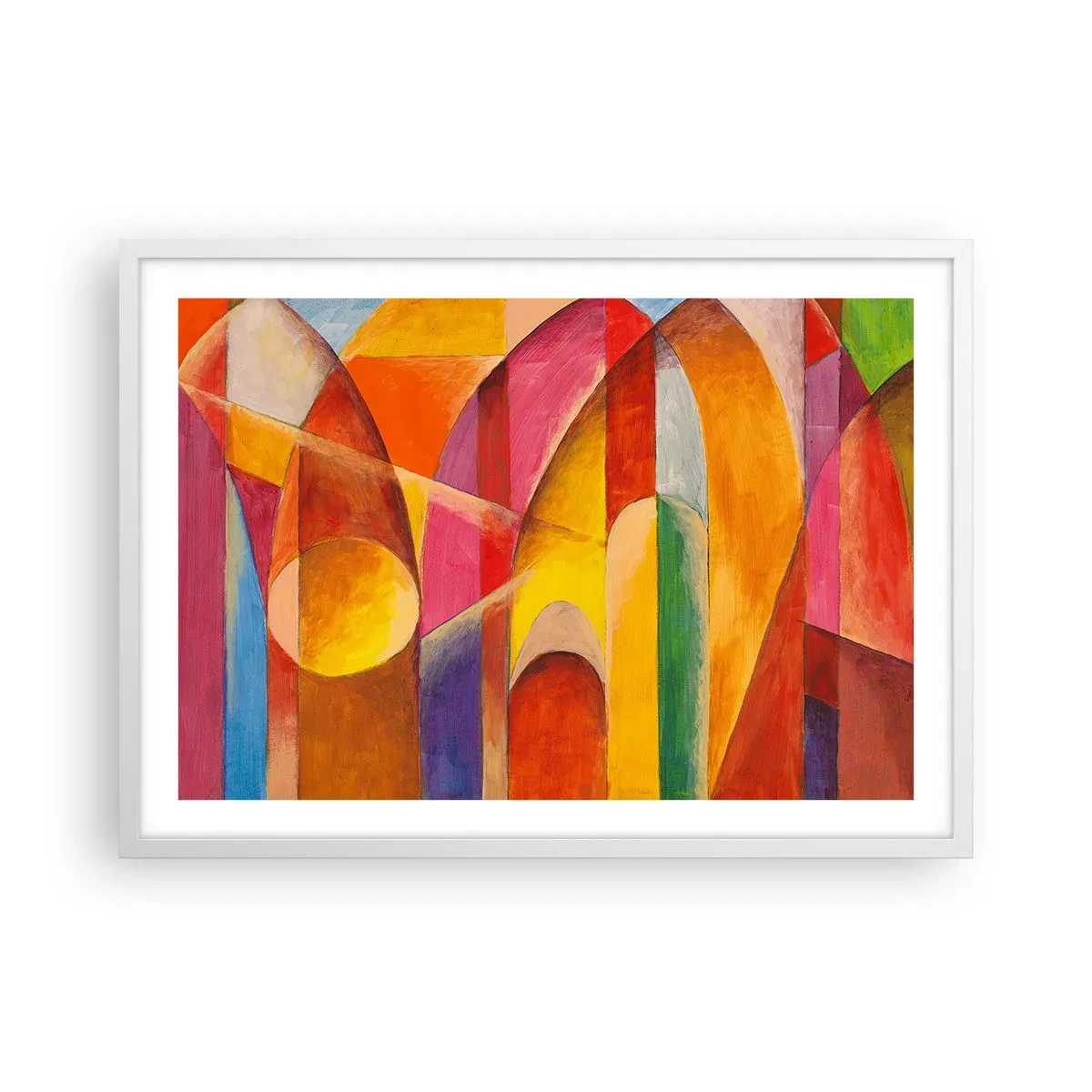 Plagát v bielom ráme - Katedrála slnka - 70x50 cm