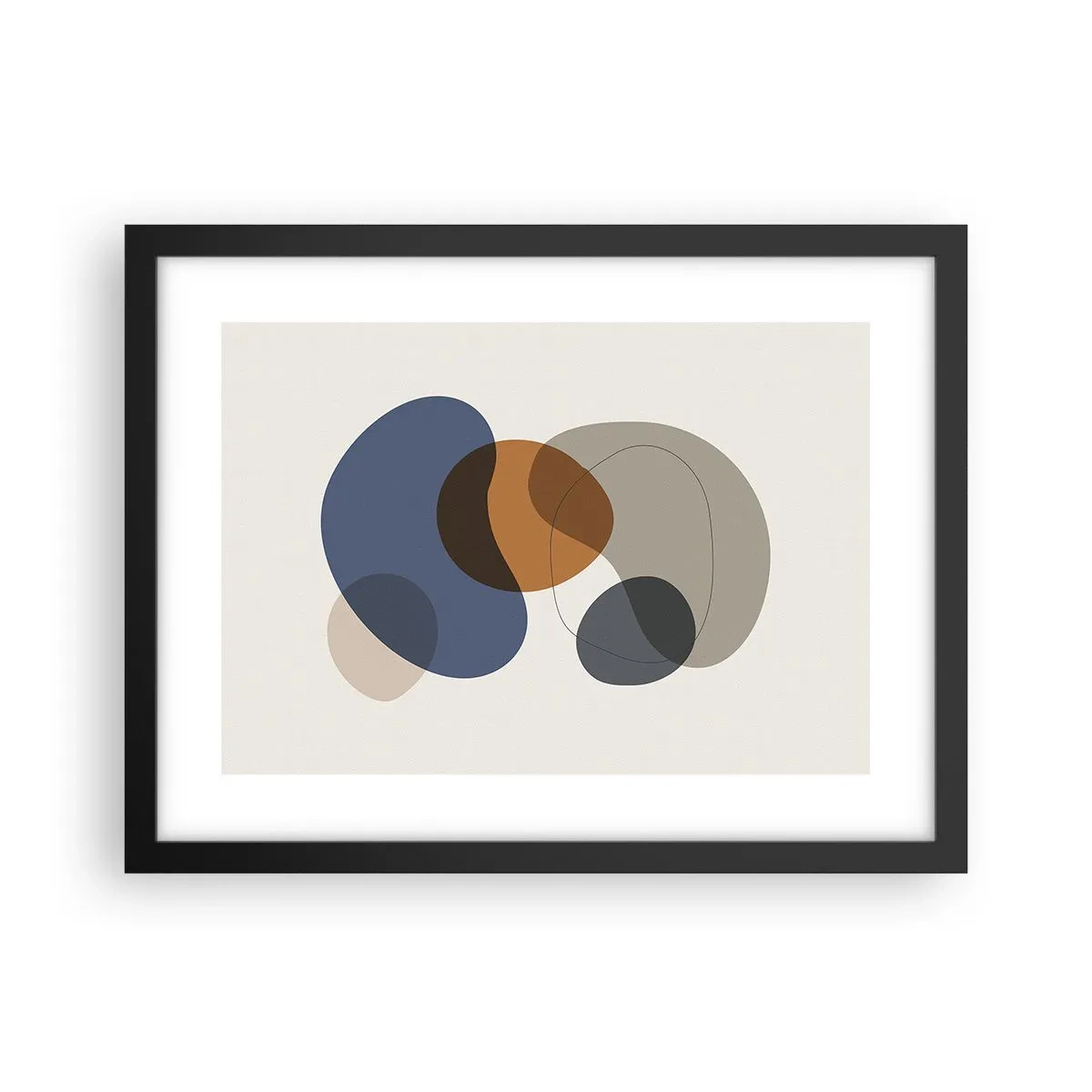 Plagát v čiernom ráme - Kvapky farieb - 40x30 cm