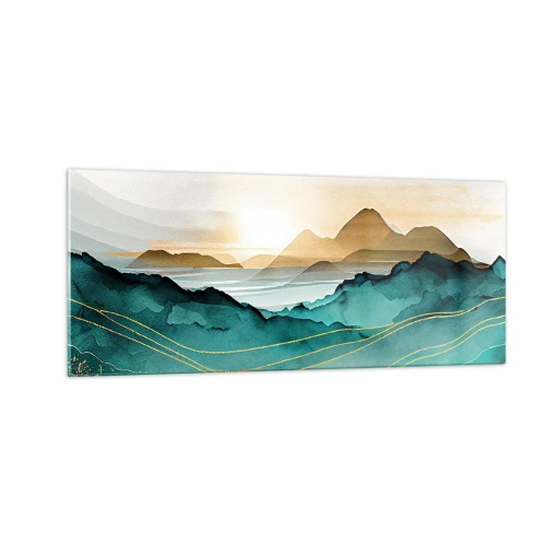 Obraz na skle - Na pokraji abstrakcie – krajina - 100x40 cm