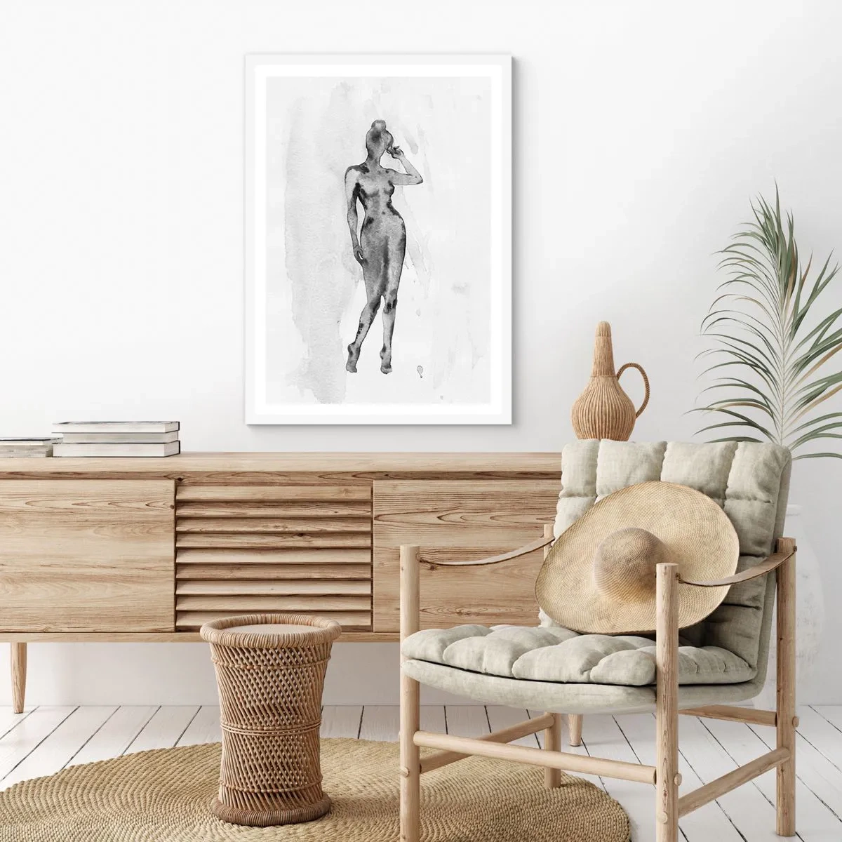 Plagát v bielom ráme - Štúdia o ideáli ženskosti - 61x91 cm