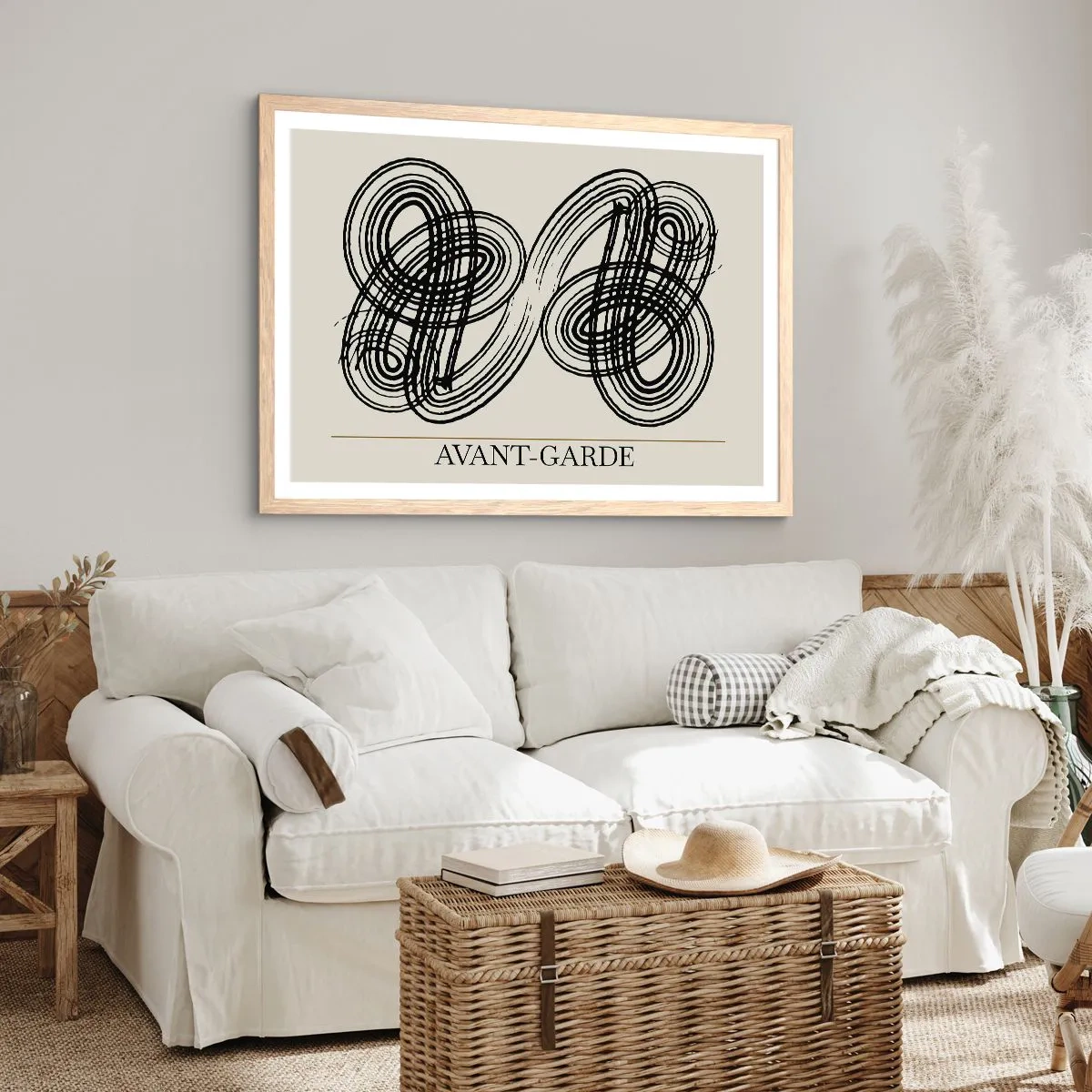 Plagát v ráme zo svetlého duba - Vyšlo to spontánne - 91x61 cm