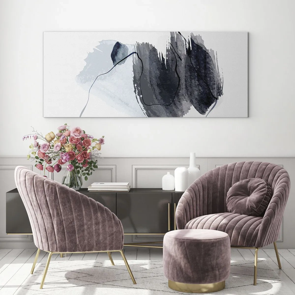 Obraz na skle - Intenzita a pohyb - 140x50 cm