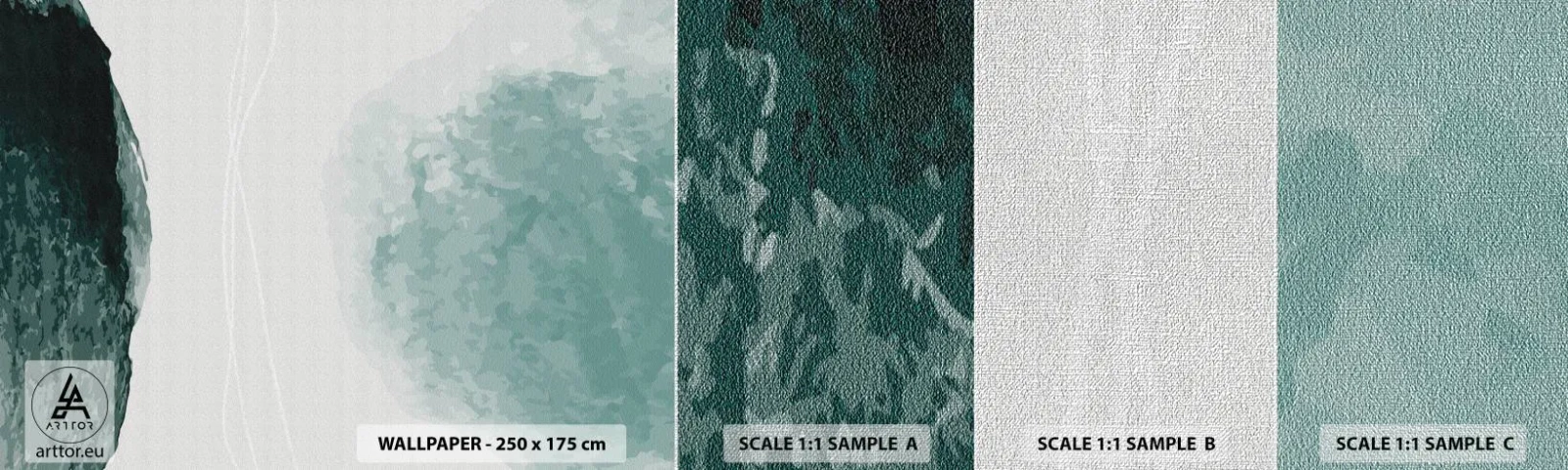 Vzorka fototapety Premium Canvas - Stretnutie s hmlou - Moderné, Minimalistický, Abstrakcia - 100x30 cm